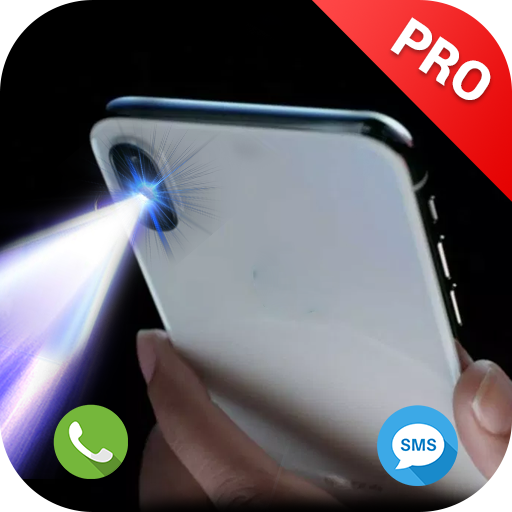 Flash on Call &amp; SMS, Flashlight Alert Bright Torch icon