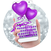 Purple Love  Balloon Keyboard иконка