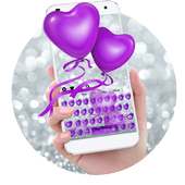 Purple Love  Balloon Keyboard on 9Apps
