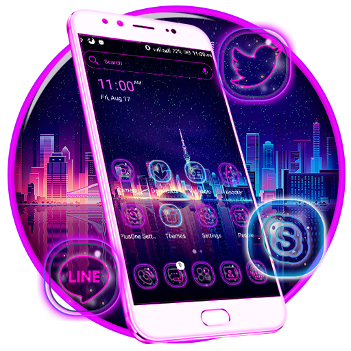 Neon City Launcher Theme icon