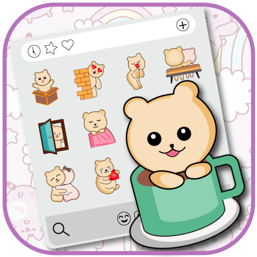 Lovely Teddy Bear Emoji Stickers icon