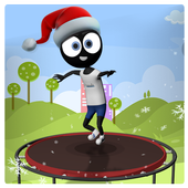 Trampoline Stickman Game:Addictive Endless Jumping icon