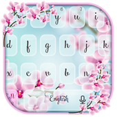 Pink Orchid Flower SMS Keyboard Theme icon