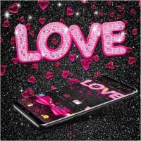 Black Pink Heart Love Romantic Theme on 9Apps