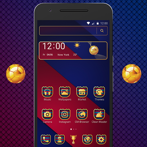 3D Gold Balls in Barcelona Launcher Theme icon