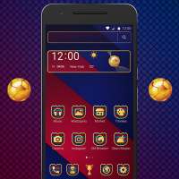 3D Gold Balls in Barcelona Launcher Theme on 9Apps