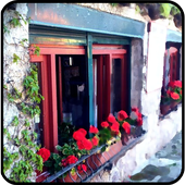 oil painting photo effect icon