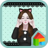 lovely girl cat icon