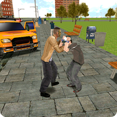 Gangster crime fun icon