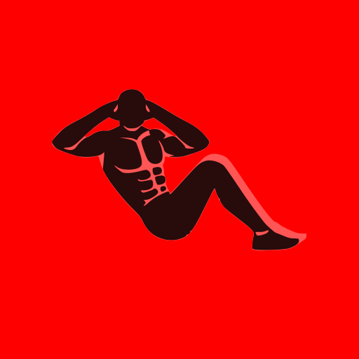 Sit ups. Abs. Wokrout icon