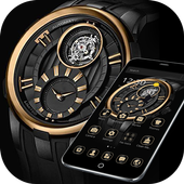 Gold Black Luxury Watch Theme icon