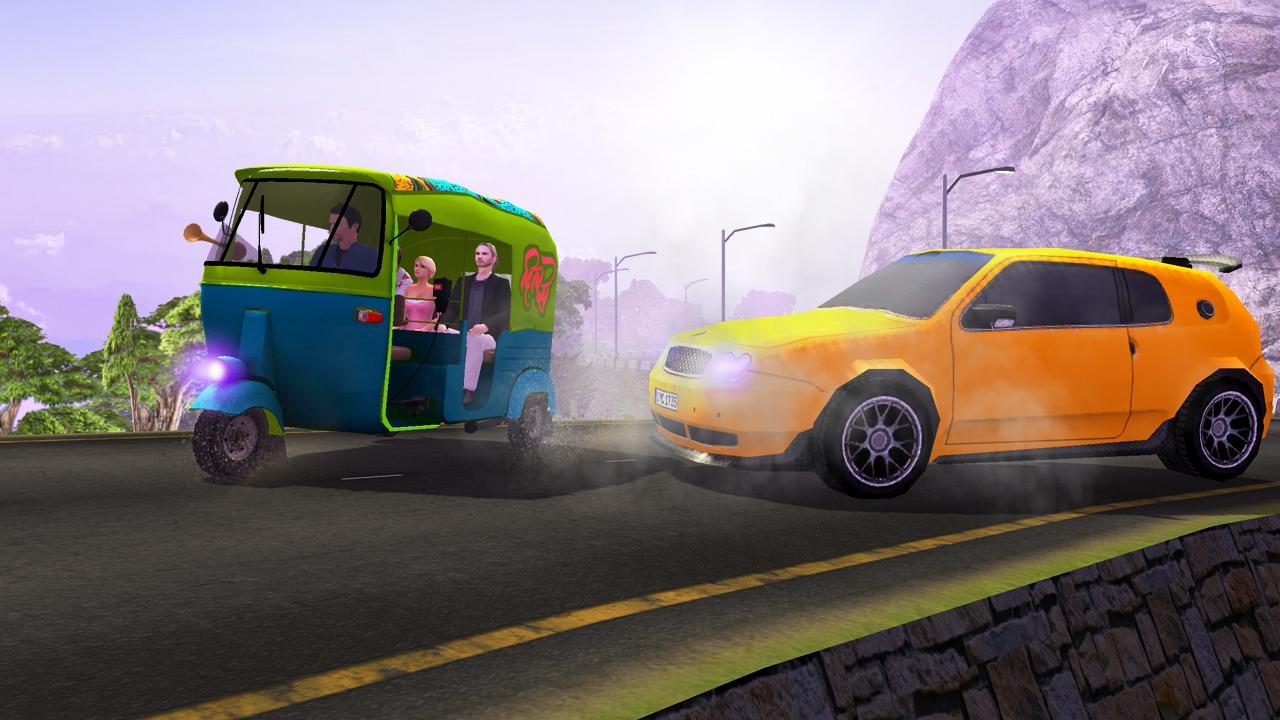 Uphill Tuk Tuk Rickshaw Driving screenshot 14