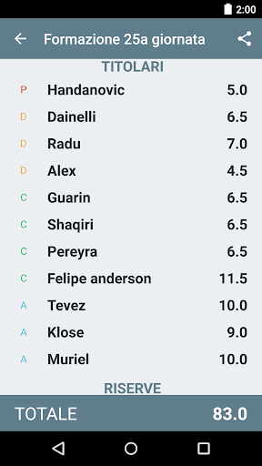 Voti Fantacalcio screenshot 4