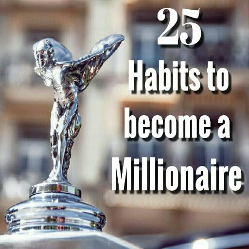 Millionaire mindset developing top 25 habits icon