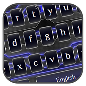Black Blue Metal Keyboard icon