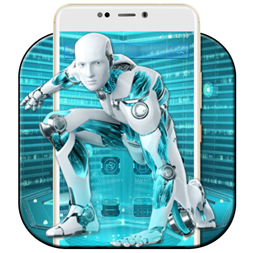 Blue Robot Science Future Theme icon