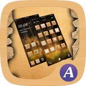 Wood grain them-ABC Launcher on 9Apps
