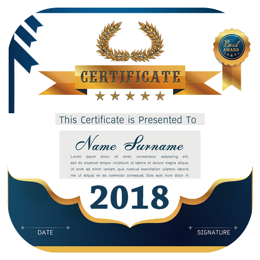 Certificate Maker app Easy to Design Certifcate icon