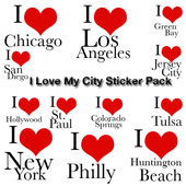 I Love My City Sticker Pack icon