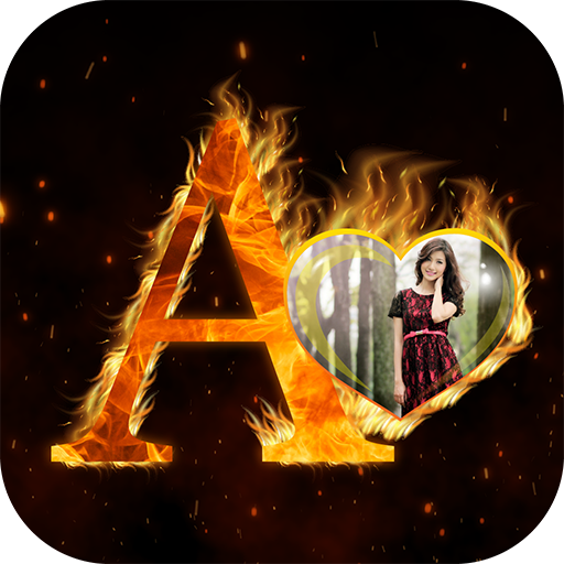 Fire Text Letters Photo frames NameArt Flamingtext icon