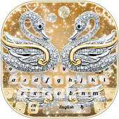 Luxurious Golden Swan Keyboard on 9Apps