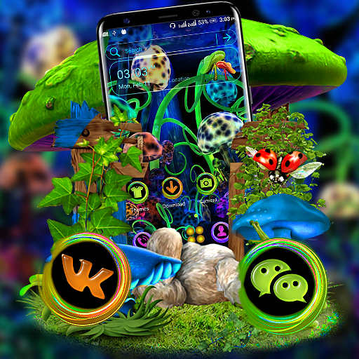 Neon Mushroom Launcher Theme icon