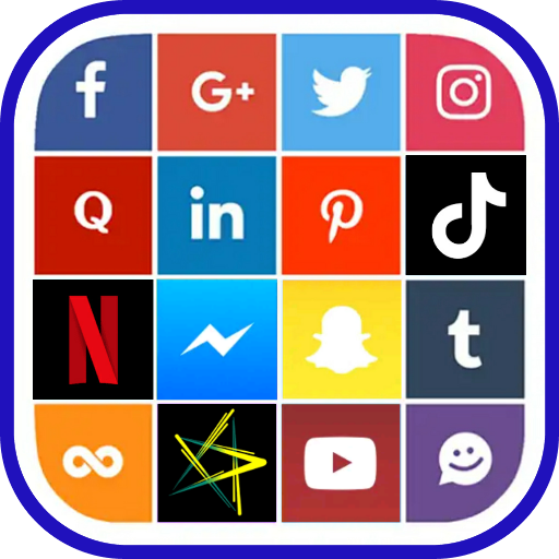 All in one social media and social networks app icon