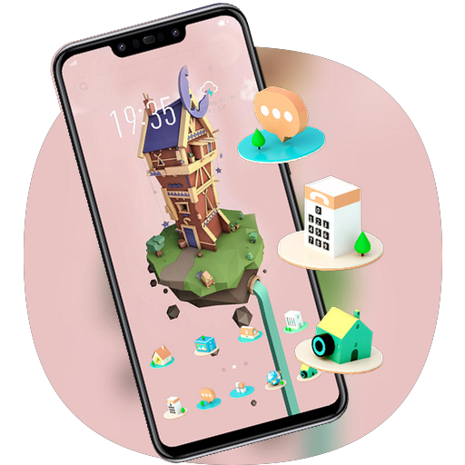 Magic town theme for galaxy m30  colorful wallpape icon