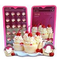 Cherry Cupcakes Theme on 9Apps