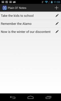 Plain Ol' Notes screenshot 1