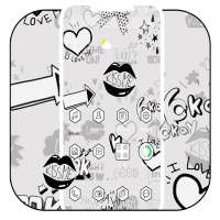 Black & White Graffiti APUS Launcher Theme on 9Apps