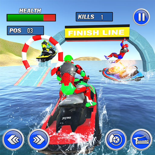 Jet Ski Boat Racing: Robot Shooting Water Race icon