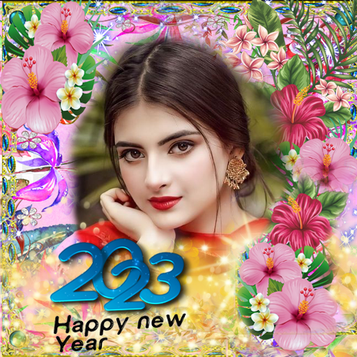New year photo frame 2023 icon