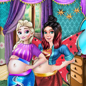 Ice Queen &amp; Ladybug Princess Pregnant Care Game icon