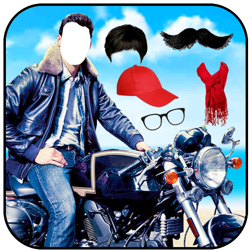 Men With Bike Photo Maker New icon