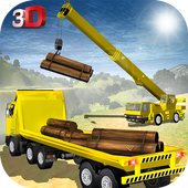 Log Transporter Truck Driver icon
