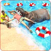 Sea Horse Beach Attack - Hippopotamus Simulator 19 on 9Apps