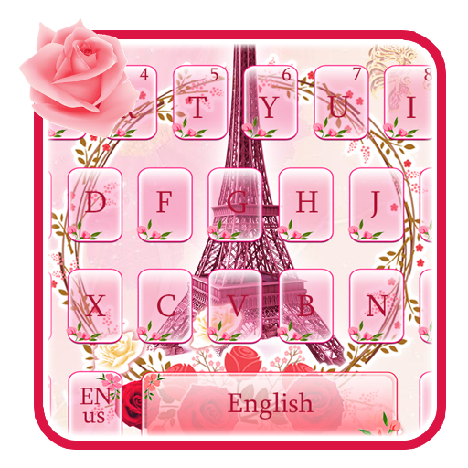 Pink SMS Flowers Keyboard Themes 2019 icon
