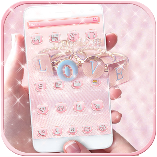 Diamond Rose Gold Pink Theme иконка