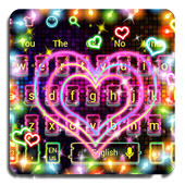 स्वीट हार्ट नियॉन कीबोर्ड आइकन