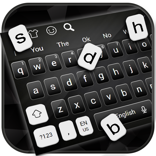 Classic Black White Keyboard Theme आइकन