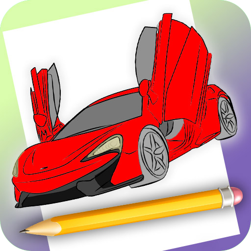 How to draw cars step by step icon