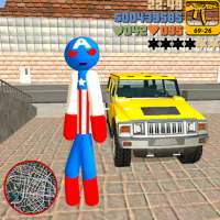 Captain Stickman America Rope 