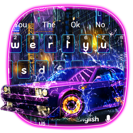 Glossy American Sports Car Keyboard icon
