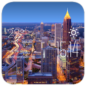 Atlanta weather widget/clock أيقونة