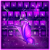 Purple Butterfly Keyboard Theme icon