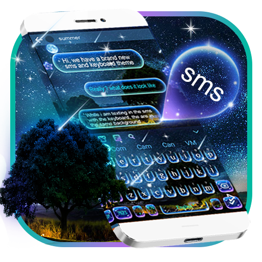 SMS Starry Moon Night Keyboard icon