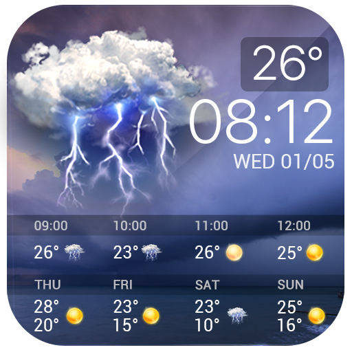 weather forecast and weather alert app ⛈️ ☔️ icon