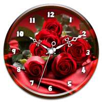 Red Rose Clock Live Wallpaper