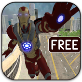 Flying Super Iron Hero Of Crime City Rescue Game icon